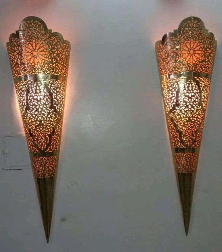COPPER WALL HANGING STAND  LAMP