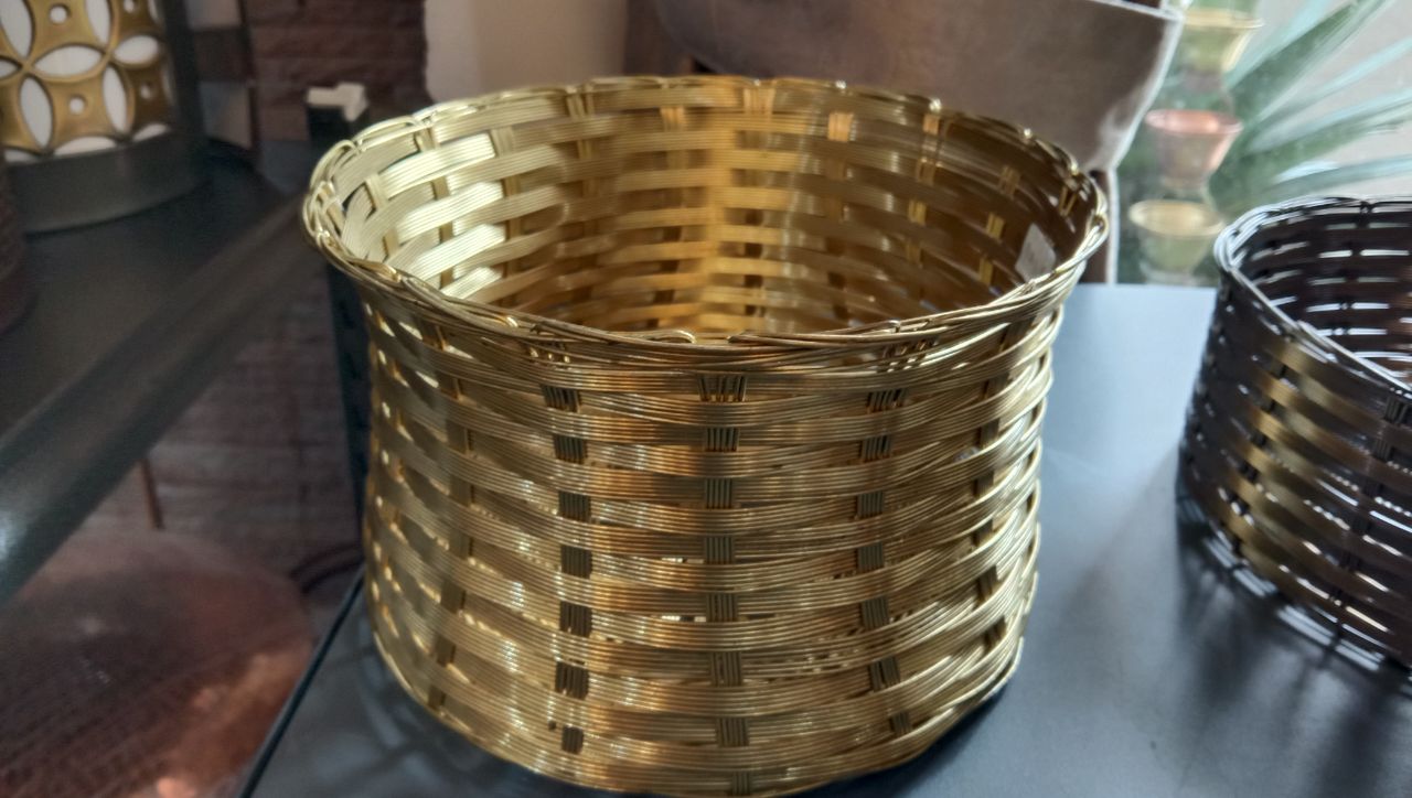 HANDMADE COPPER BRASS AND ALUMINIUM BASKET  thumbnail 6