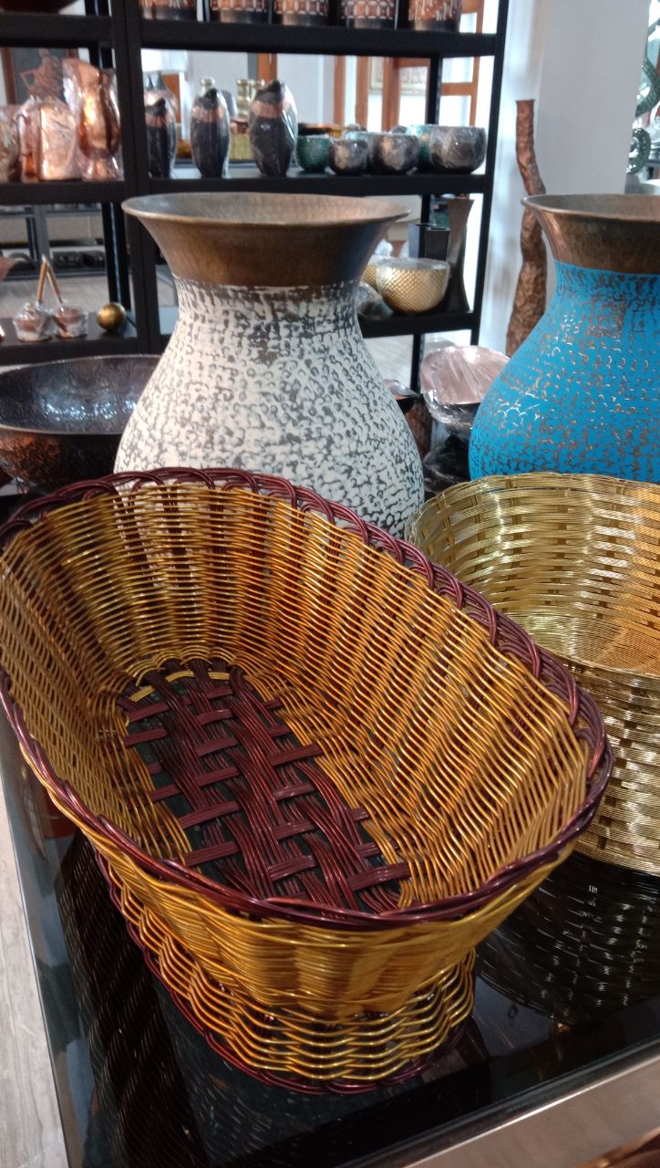 HANDMADE COPPER BRASS AND ALUMINIUM BASKET  thumbnail 2