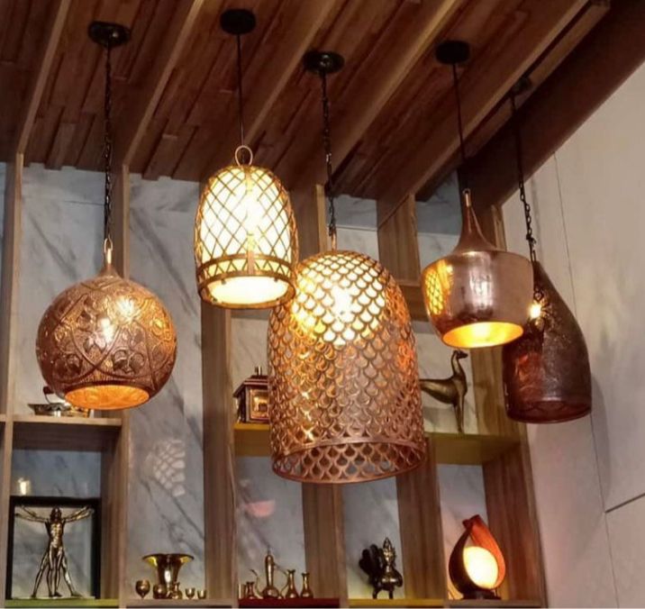 COPPER WALL HANGING STAND  LAMP thumbnail 5