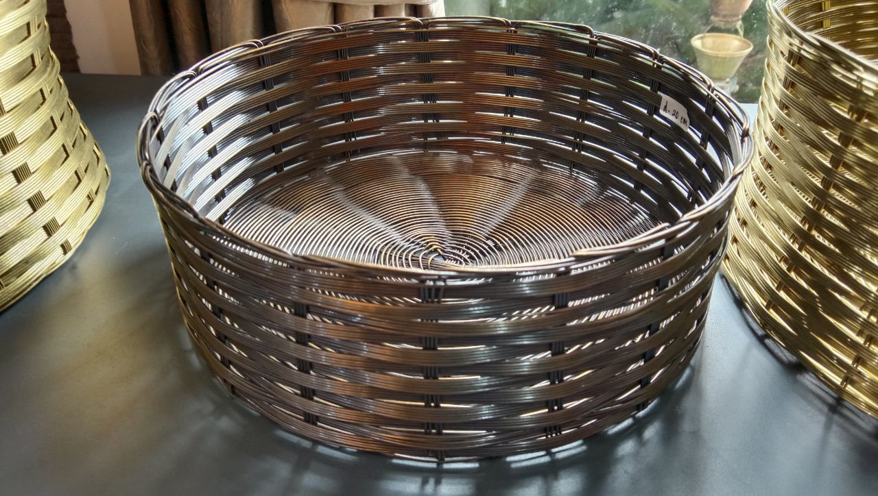 HANDMADE COPPER BRASS AND ALUMINIUM BASKET  thumbnail 5